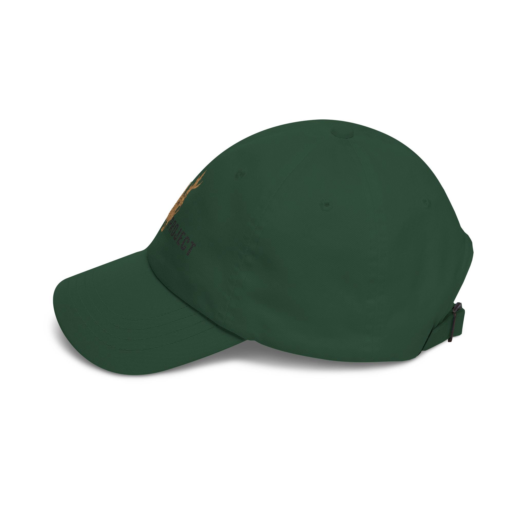 Hunting Project Dad Cap — Embroidered Deer Skull Baseball Hat - Black