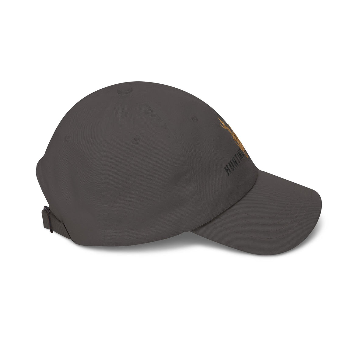 Hunting Project Dad Cap — Embroidered Deer Skull Baseball Hat - Black