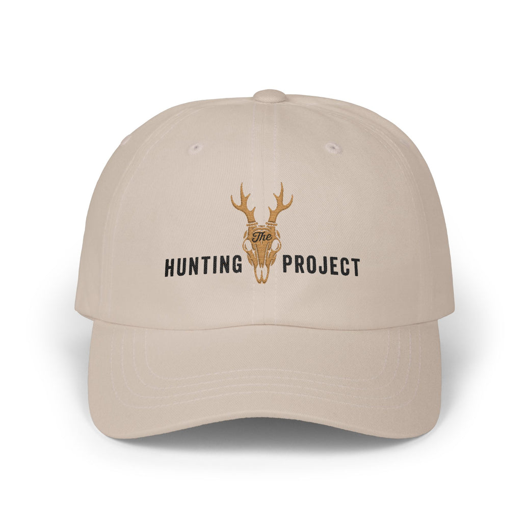 Hunting Project Dad Cap — Embroidered Deer Skull Baseball Hat - Black