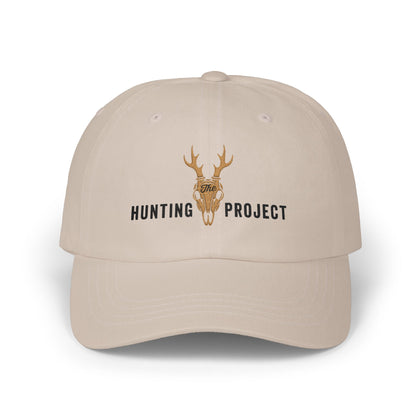 Hunting Project Dad Cap — Embroidered Deer Skull Baseball Hat - Black
