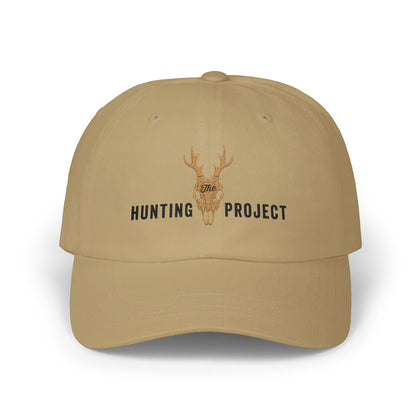 Hunting Project Dad Cap — Embroidered Deer Skull Baseball Hat - Black