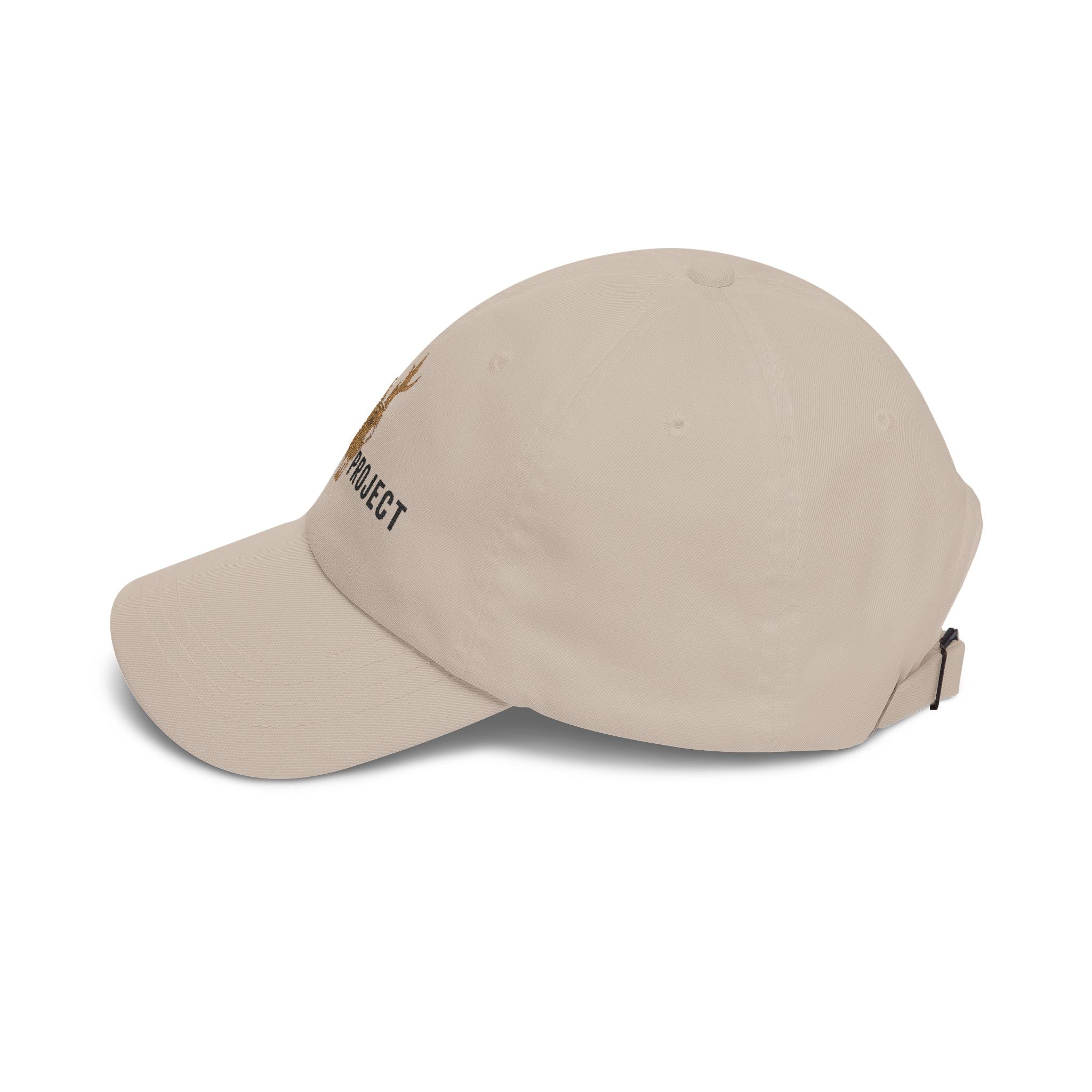 Hunting Project Dad Cap — Embroidered Deer Skull Baseball Hat - Black