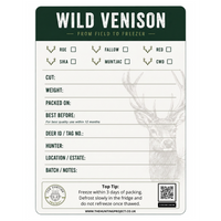 Venison Meat Label Tag for hunters. Freezer ready to label your hunted deer.